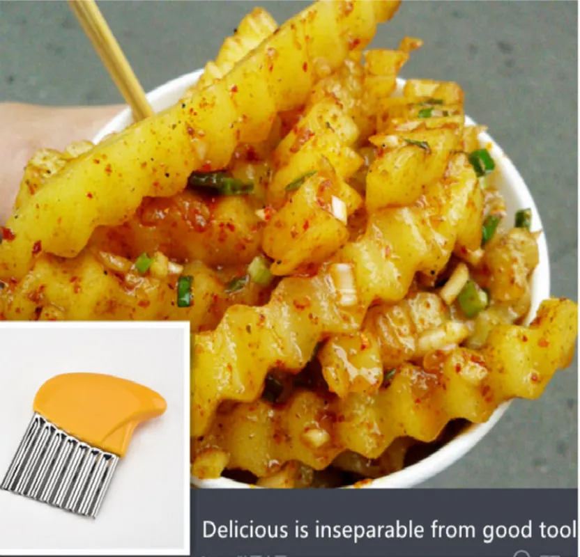 Нержавеющая сталь волнообразный резак для овощей картофеля моркови