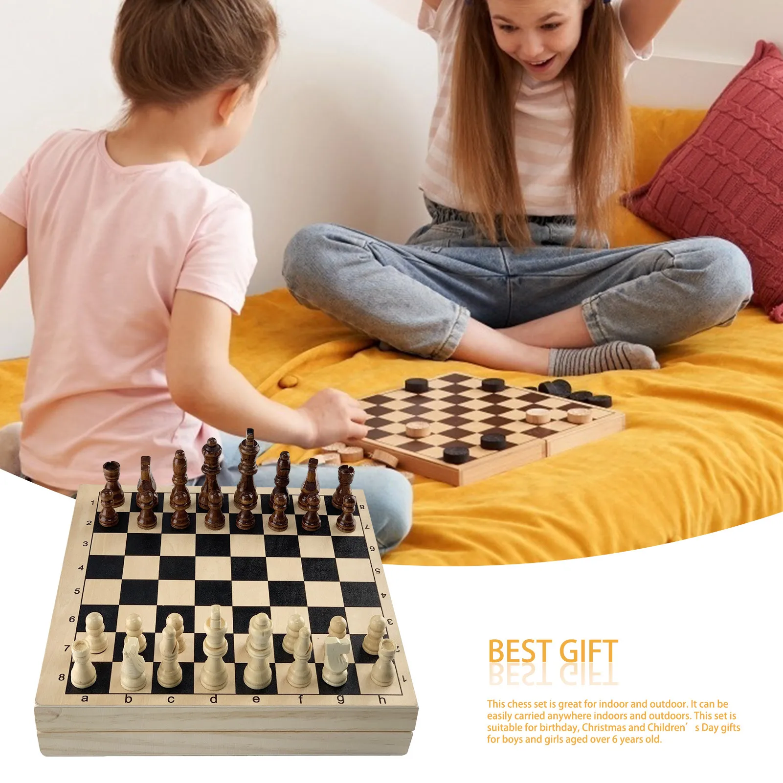 

2in1 Fast Sling Puck Games Wooden Folding Chess Set Puzzle Toys Chess Set Chess Adult Kids Family Game Chess Board Puzzle Game