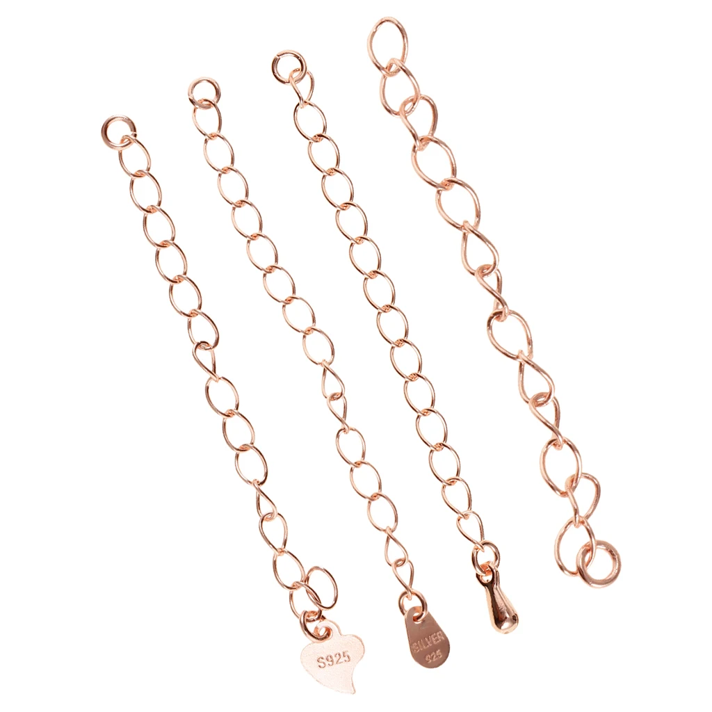 Аксессуары для браслета и сережек удлиняющая цепочка из стерлингового серебра 925