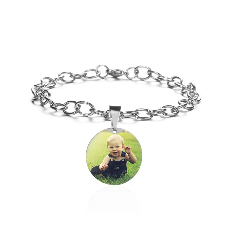

Personalized Photo Bangle, Custom Dog Photo Charm Bracelet, Personalized Pet Picture Bangle, Memorial Jewelry, Gift for Her