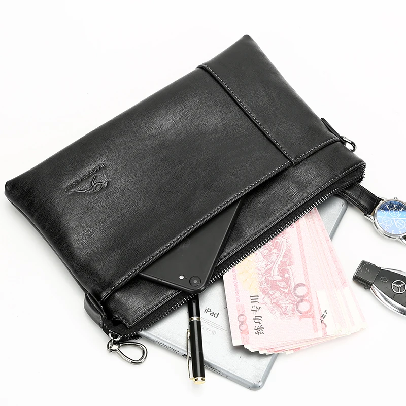 

Luxury Brand Men's Wallet Men Long Purse Wallet Male Clutch Bag PU Leather Zipper Wallet Men Business Envelope Wallet Coin Purse