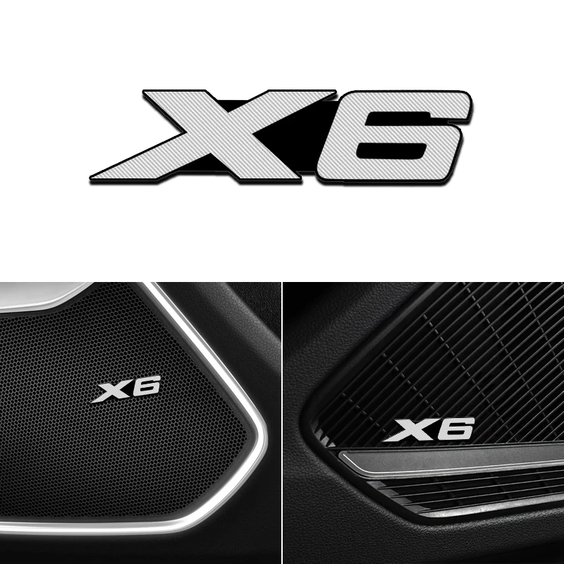 3D автомобиля Динамик стерео алюминиевая эмблема Стикеры для BMW X6 2010 2019