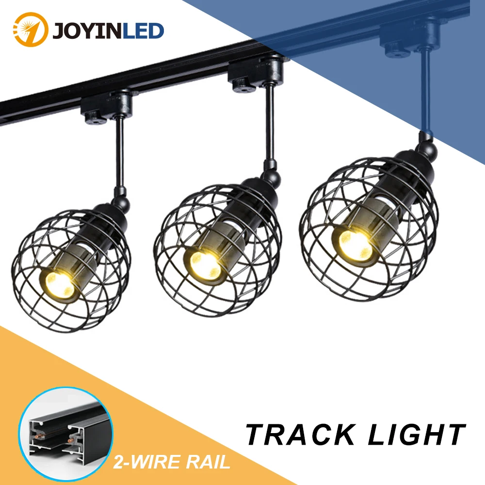 

LED Track Spotlight Retro Industrial Style Track Light for Restaurant, Cafe, Bar, Clothing Store Ceiling Spotlight
