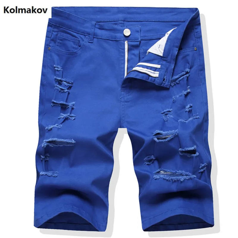 

Весна 2020, мужские джинсовые шорты, джинсы высокого качества, мужские джинсовые шорты, хлопковые Прямые мужские повседневные короткие джинс...