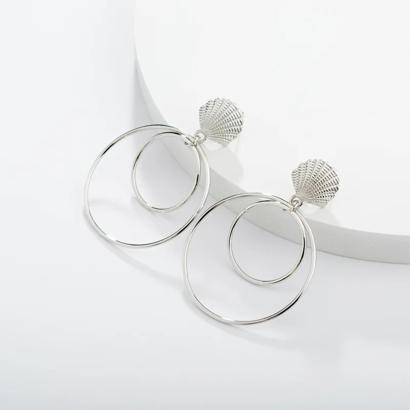 Модные креативные Женские Висячие Ювелирные серьги женские из сплава круглые