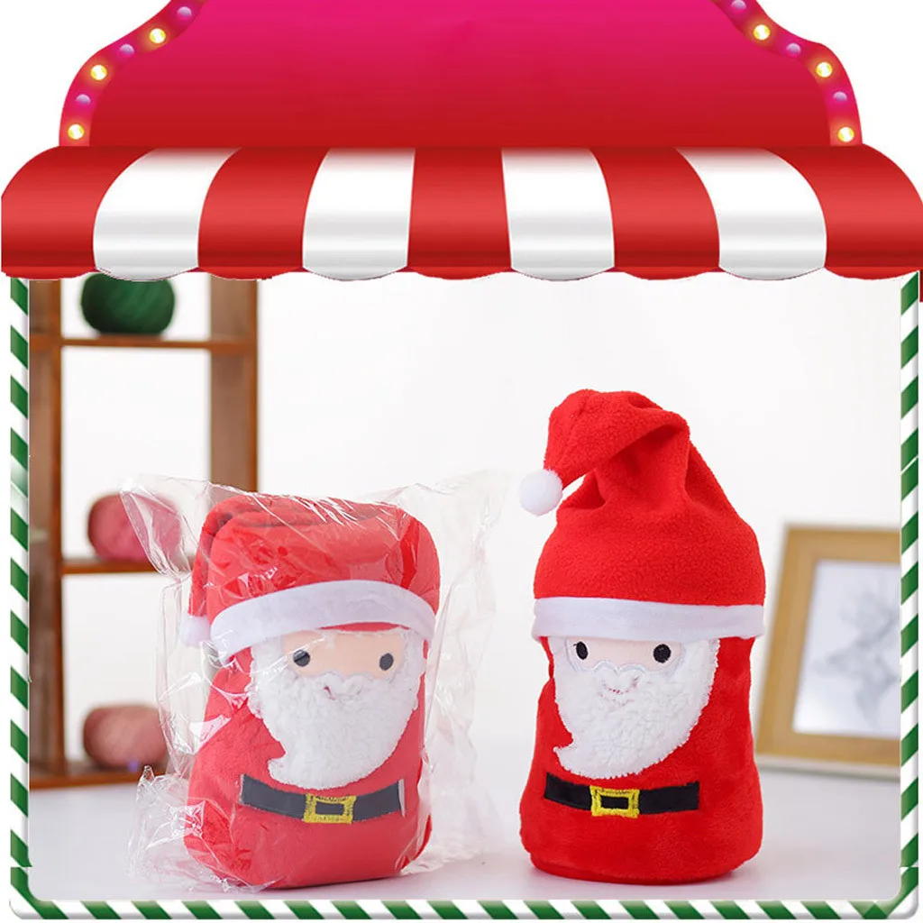 OUNEED 1 Pc Hat and Flannel Blanket Set Snowman Super Soft Christmas Cartoon Flannel Fluffy Blanket Bed Sofa Children Gift#45