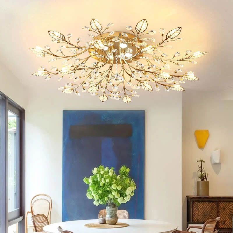 

Modern LED Lusters Crystal Chandelier Indoor Lighting Ceiling Chandeliers Cristal For Living Room Bedroom Kitchen Fixture Lights