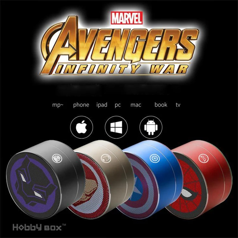 ZEKI Marvel подлинный беспроводной Bluetooth динамик Железный человек Американский капитан автомобильный сабвуфер, для компьютера динамик для карты TF открытый динамик