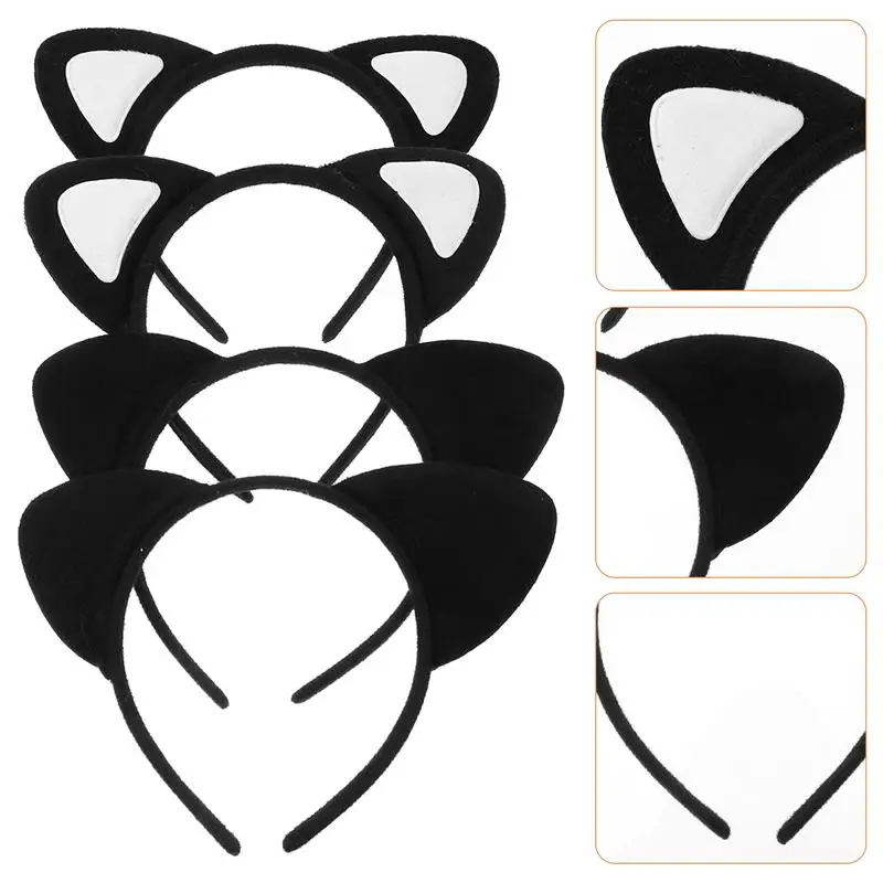 

4pcs Adorable Cat Ears Hairbands Party Headdress Creative Hair Accessories