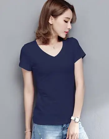 RC22 2020 летняя модная футболка женская небесно-голубая | Женская одежда