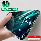 2 шт. 6D изогнутое полное покрытие 9H закаленное стекло для iPhone 13 12 11 mini Pro X XS Max XR 7 8 Plus SE 2020 3D защита экрана