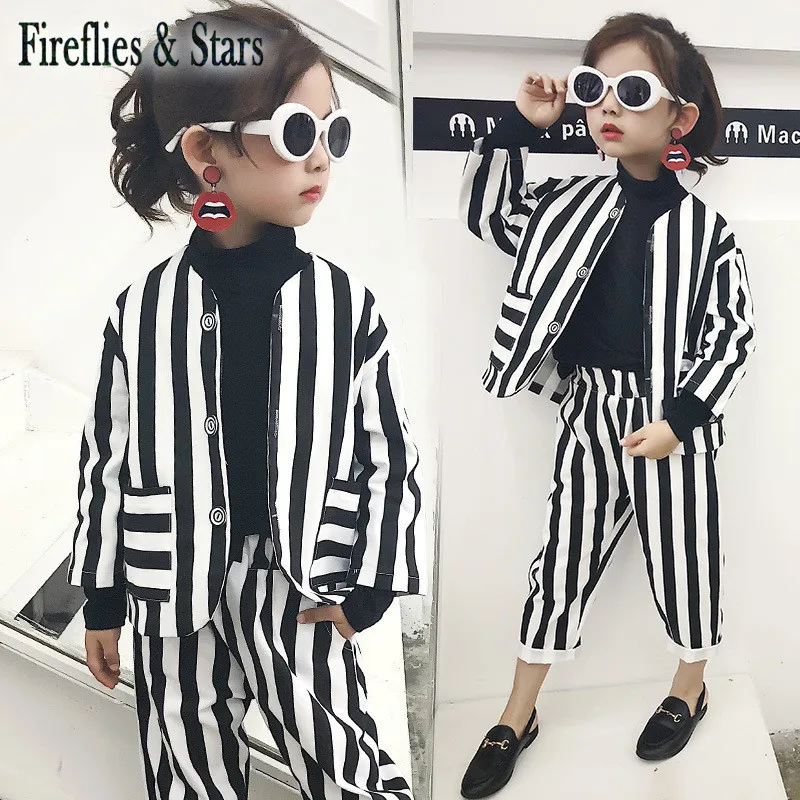 Весенне-осенний комплект из 2 предметов для девочек куртка + штаны Детский костюм