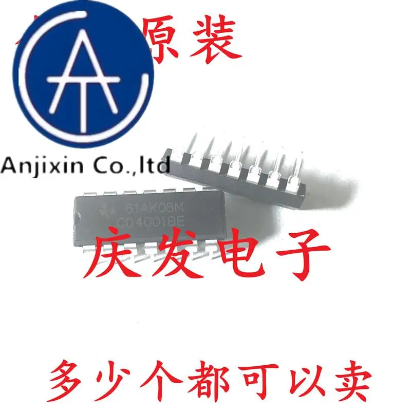 

10pcs 100% orginal new in stock CD4001BE DIP-14 in-line four 2-input NOR gate