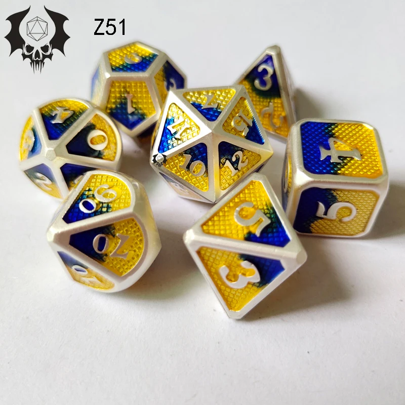 7 шт./компл. 17 цвет мульти перед набор Игральный костей. Настольная игра из