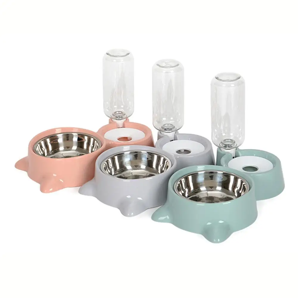 Автоматическая кормушка для домашних животных двойная миска водный фонтан не