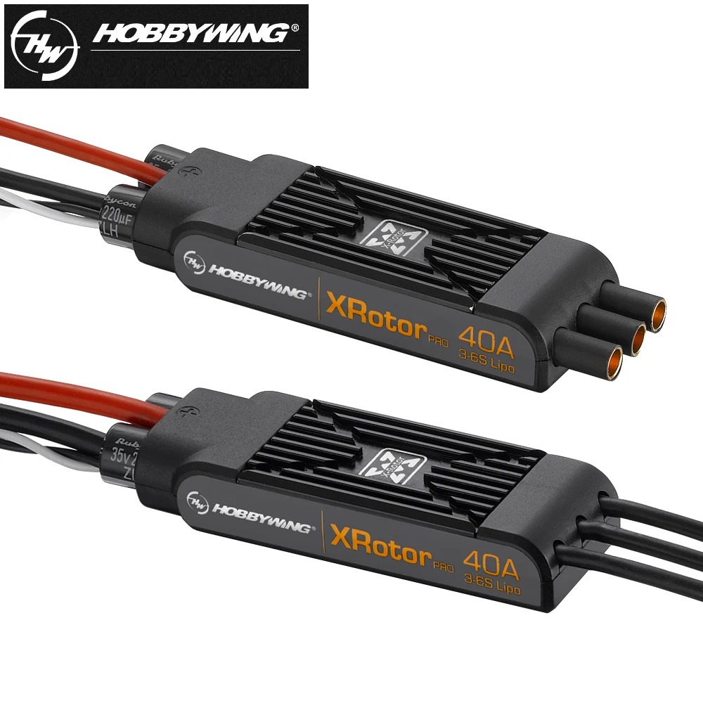 2 шт./кор. щеточный электронный регулятор скорости Hobbywing XRotor Pro 40A с диагональю
