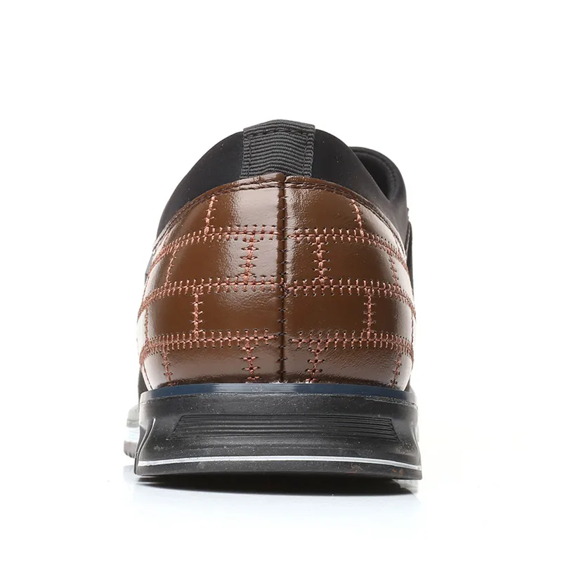 LIN KING Plus Size Men Leather Casual Dress Shoes Slip On Low Top Footwear Loafers Breathable Man Business Formal Wedding | Обувь