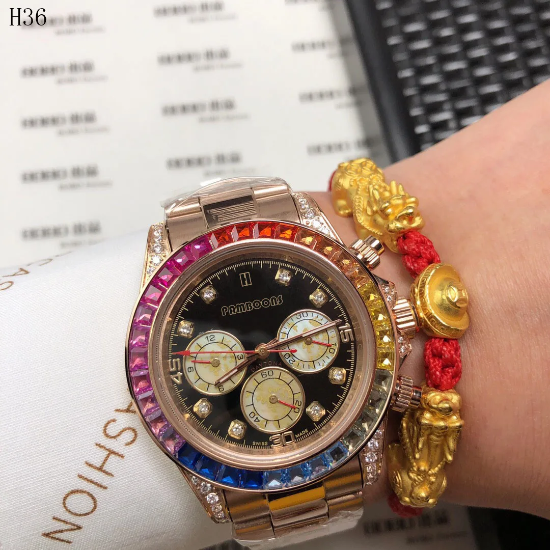 Часы со стразами мужские люксовый бренд спортивные часы водонепроницаемые