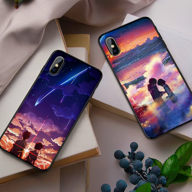 Cases For iPhone XR XS Max X 6 6S 7 8 Plus Your name anime Soft IMD Phone Back Cover Gift | Мобильные телефоны и