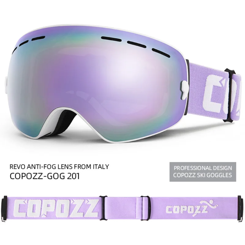 

Copozz Ski Glasses Men Women Large Spherical Ski Glasses Myopia Double-layer Anti Fog Skiing Snowboard Snow Goggles Ski Goggles