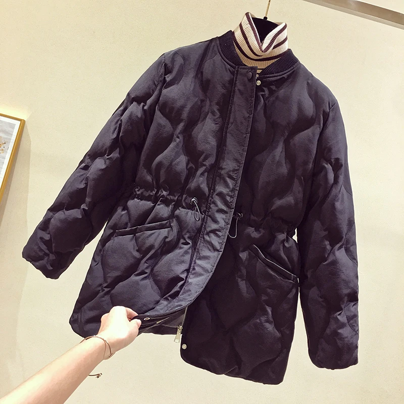 2019 Женская бейсбольная форма со стоячим воротником пуховая парка зимняя