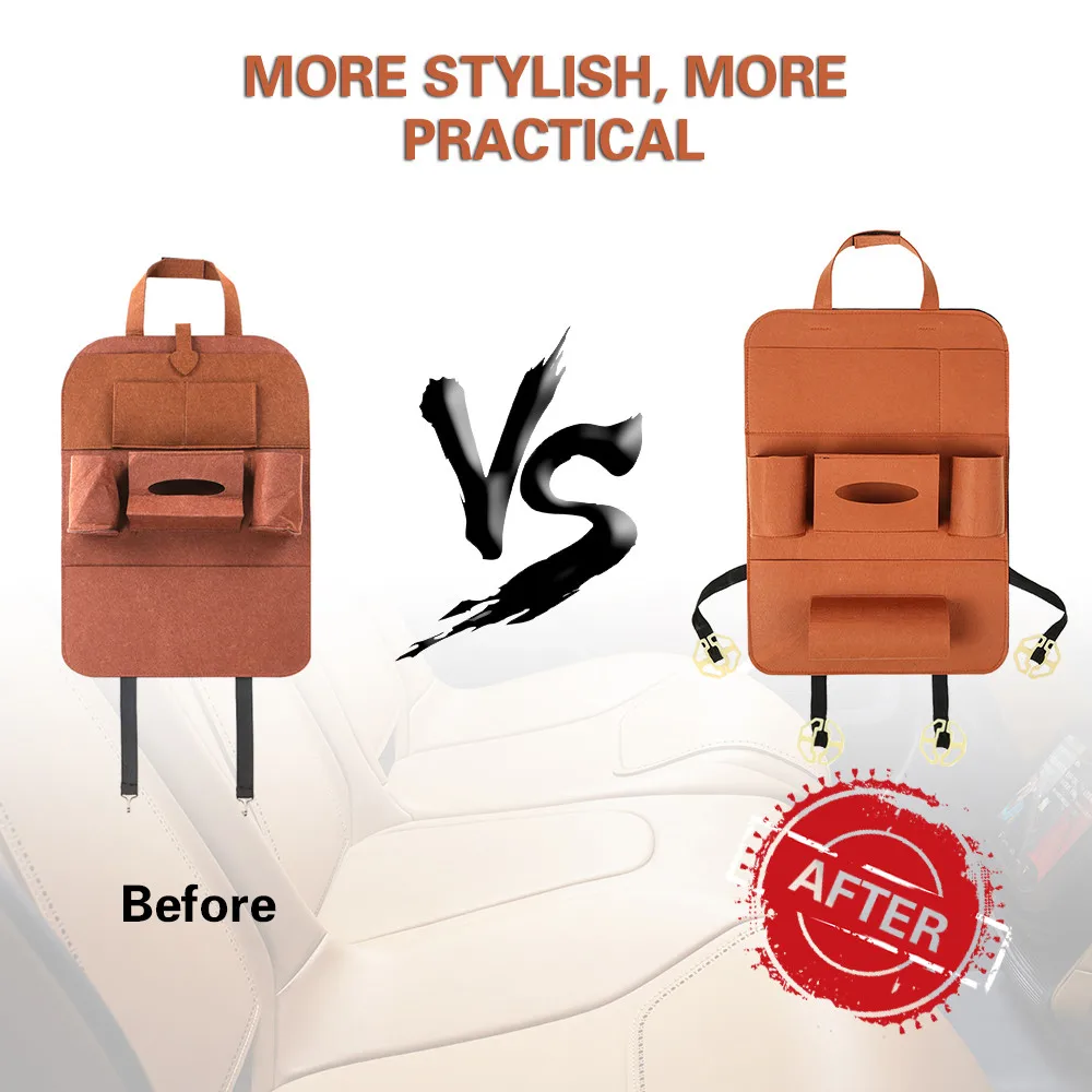 Car Organizer Multi-Pocket Back Seat Storage Bag Backseat Phone Pocket Pouch for Books Tablet Mobile Drinks Tissue | Автомобили и