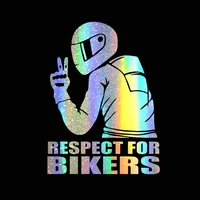 respect the cyclist car sticker waterproof reflective body is suitable for body car window pvc16cm18cm
