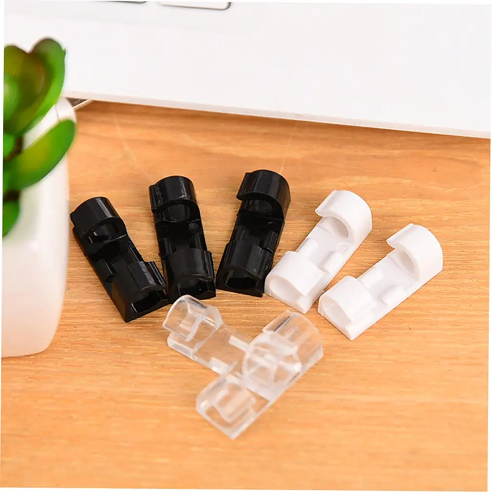 

20PCS Network cable storage finishing data cable solid-line clip white family familiar article of everyday use