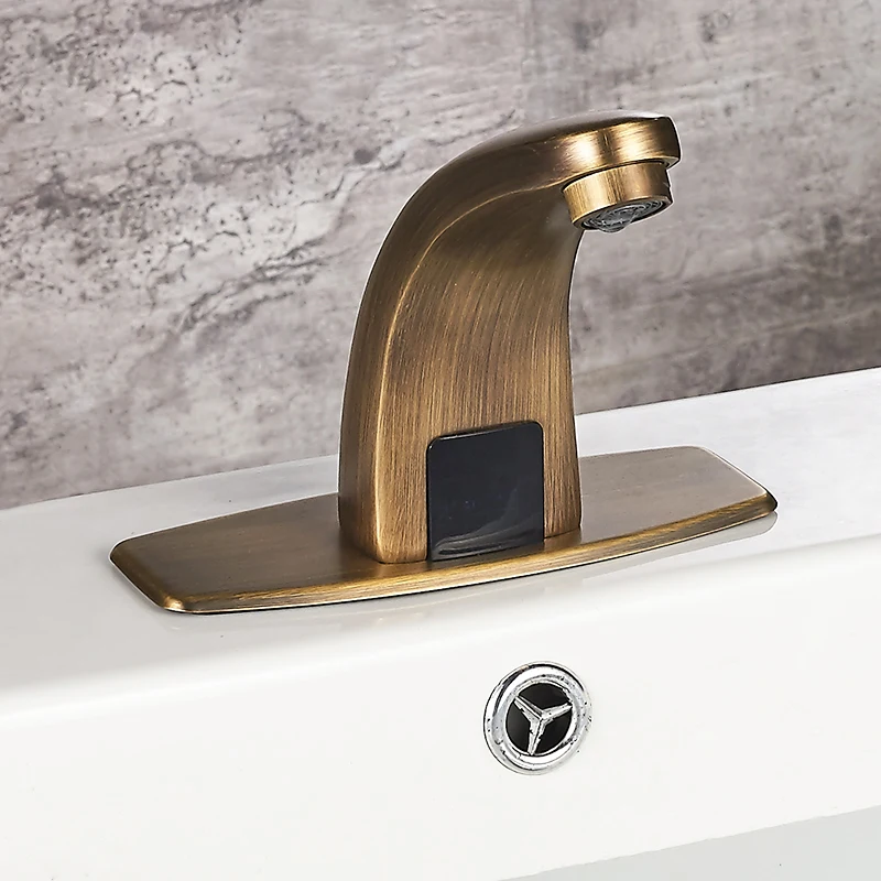 SDSN античный автоматический смеситель для ванной комнаты с датчиком раковины