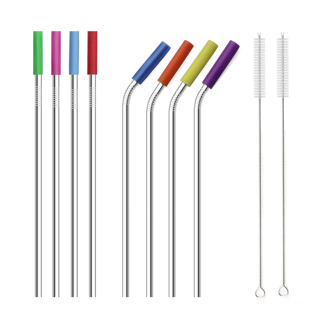 Высококачественные трубочки с изогнутым силиконовым наконечником 100% новые