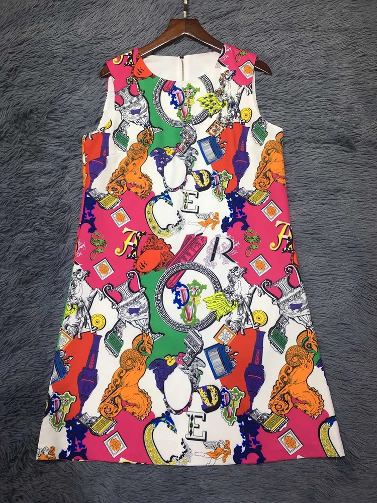 2020 Весна и лето новое модное подиумное повседневное женское платье без рукавов с