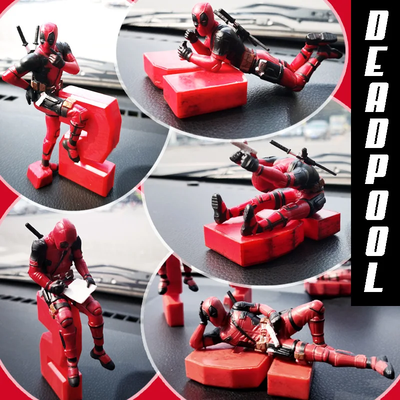 Автомобили украшения личность Deadpool кукла украшение автомобиля центральной консоли украшения компьютер компаньон кукла авто аксессуары