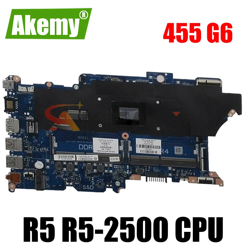 Verkauf DA0X9KMB8C0 Mainboard Für HP Probook HP 455 G6 Laptop Motherboard Mit Ryzen 5 R5-2500 CPU DDR4 100% Vollständig Getestet