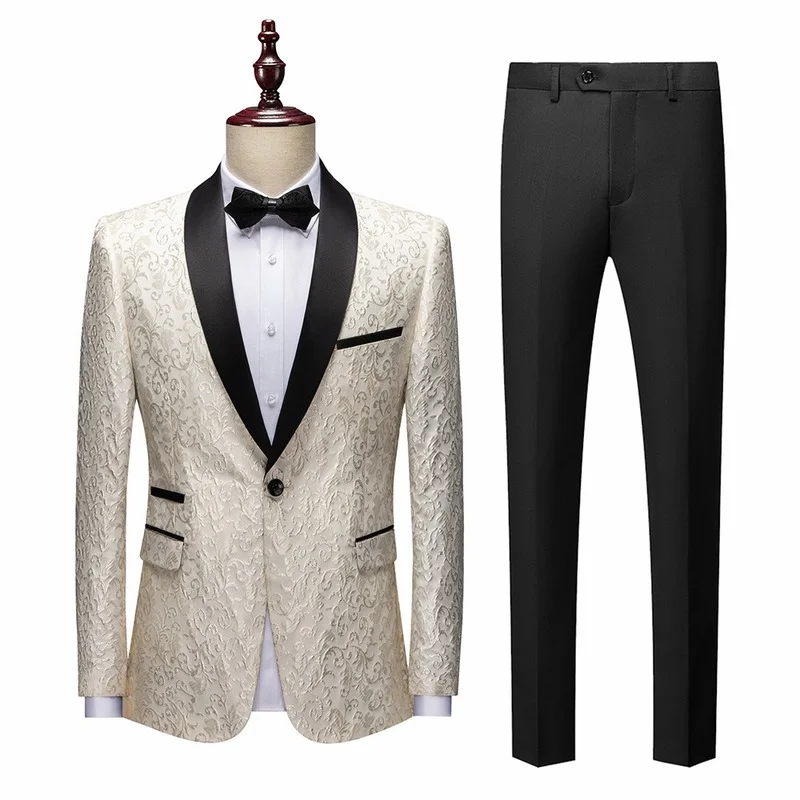 

2021 Men's Suit Two Piece Suit Stage Performance Suits for Men Men Wedding Suits