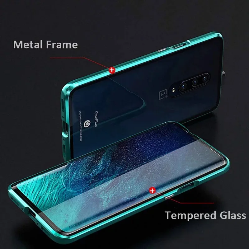 Чехол-накладка для Oneplus 8 7T Pro 6T 6 One Plus 7 полное покрытие из закаленного стекла