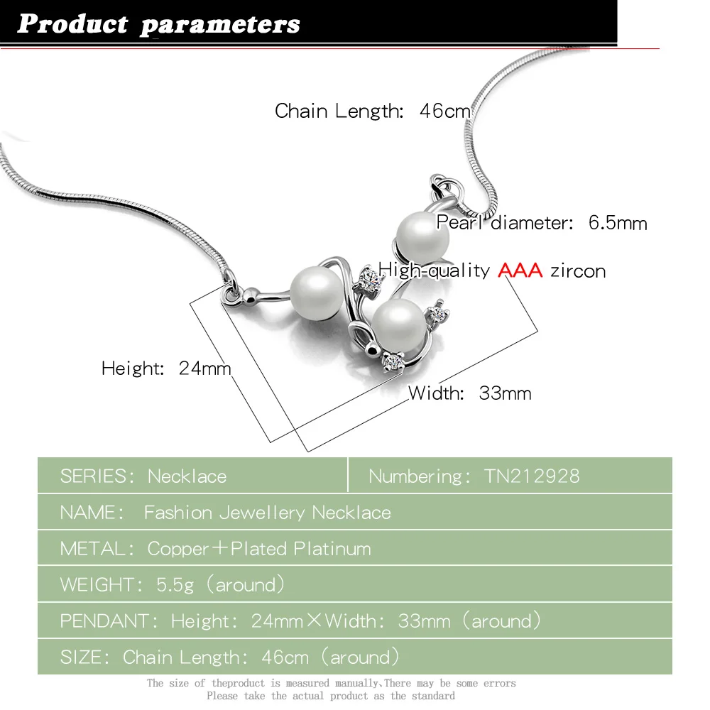Женская подвеска с жемчугом серебряное ожерелье до ключицы праздничный