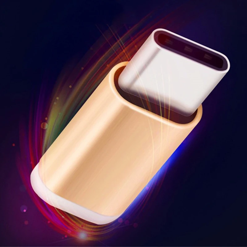 Цветной микро-USB разъем на Type-c Штекер кабель адаптер зарядное устройство