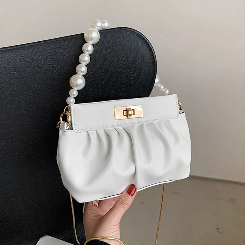 

Маленькие дизайнерские сумки через плечо из мягкой искусственной кожи со складками для женщин, летняя Простая Дорожная сумка, брендовые Ро...