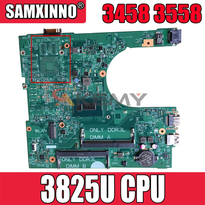

Оригинальная материнская плата для ноутбука DELL Inspiron 3458 3558 Core Pentium 3825U материнская плата CN-0GH66Y 0GH66Y 14216-1 SR24B
