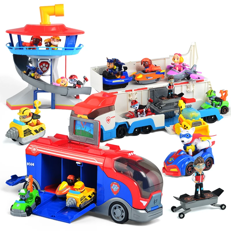 Paw Patrol собачий набор игрушек щенок Маршалл Роки Скай спасательный большой