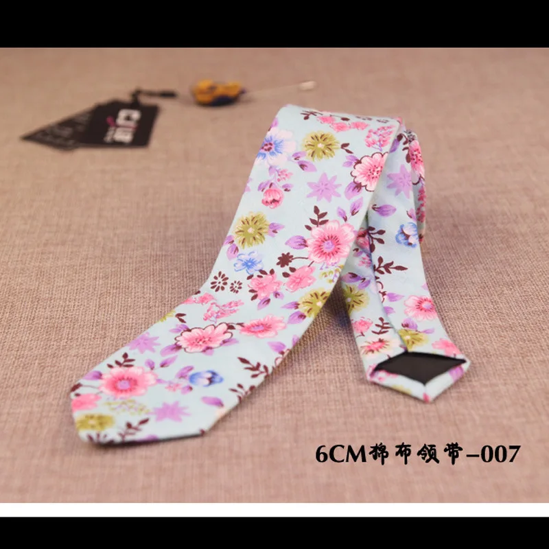 Linbaiway 6 см Тонкий цветочный шейный галстук для мужчин хлопковый Женский Свадебный