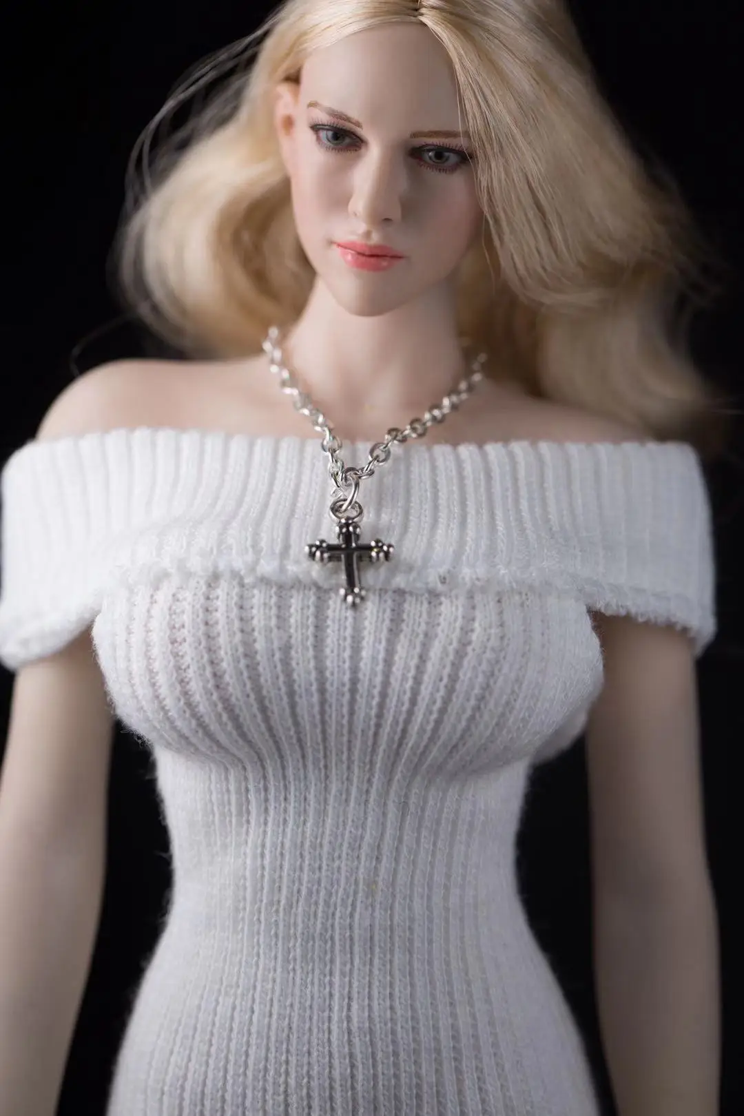 

1/6 Scale Girl Figures'Cross Necklace Model for 12''Figures DIY Accessories
