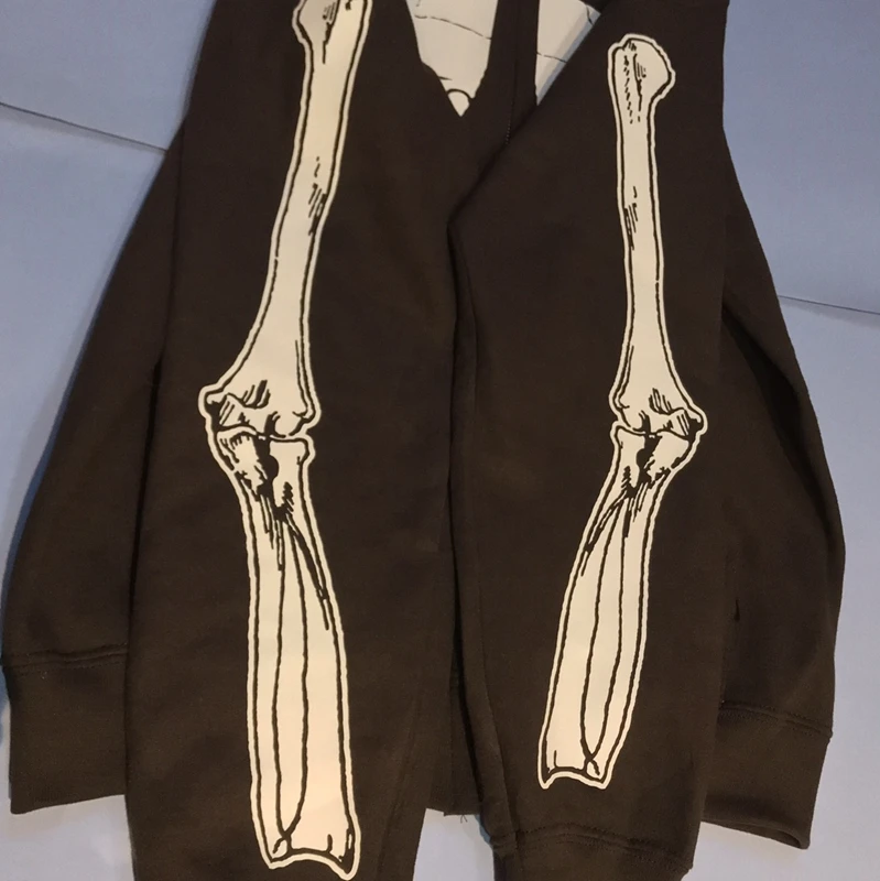 

Vintage gothic skull print sweatshirt zipper top long sleeve hoodie women's autumn and winter coat top Y2K aesthetic clothes