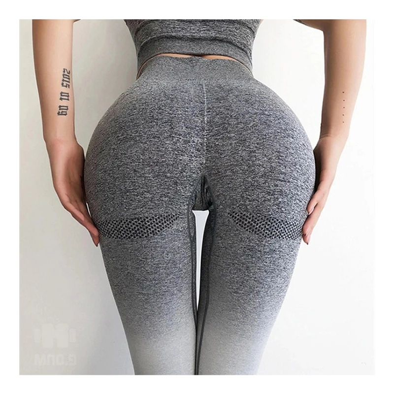 Бесшовный комплект для тренировок спортивные Леггинсы и топ женская спортивная