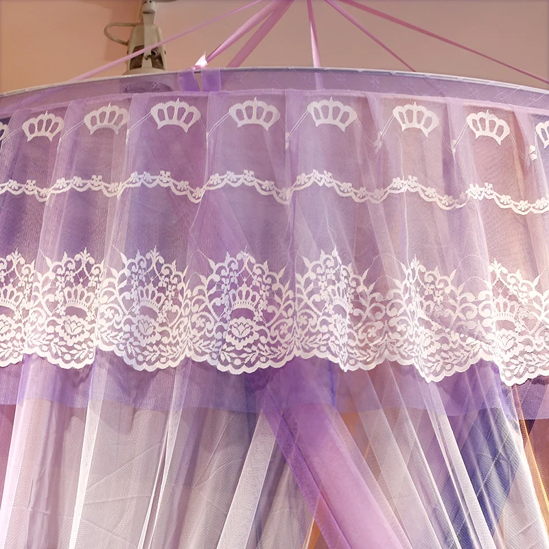 

CX New High-Profile Figure Round Top Suspended Floor Mosquito Net Installation-Free