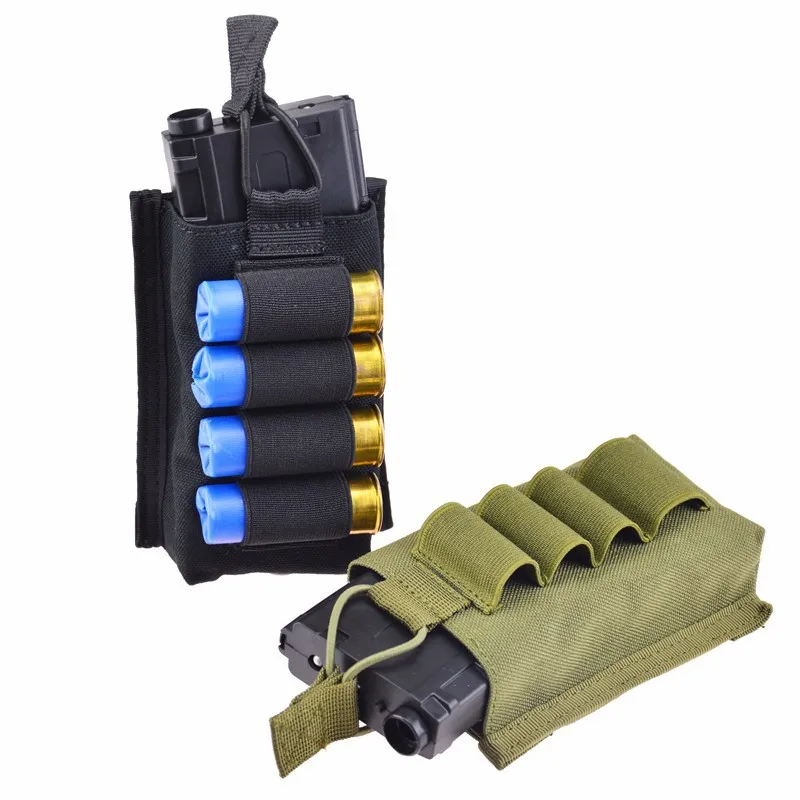 Тактический охотничий Molle одиночный M4/AR15 подсумок с 4 петлями для ружья|Мешочки| |