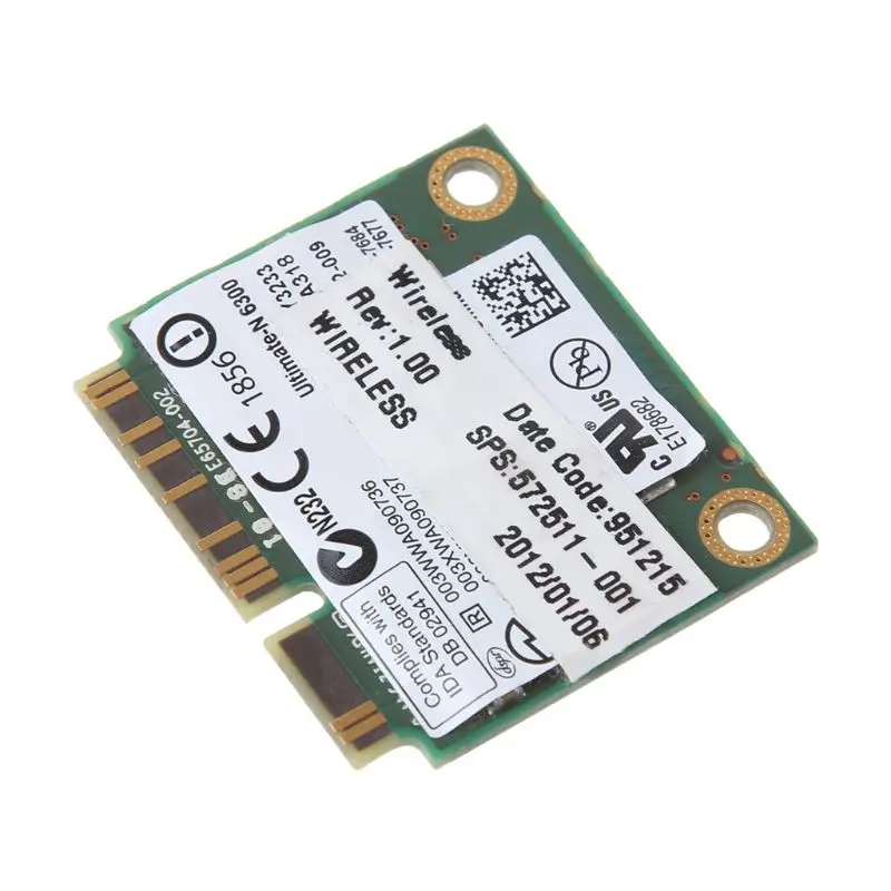 

Dual Band 6300AN Half Mini PCIe for In-tel Wireless Wifi Card 450M for H-P 8770w 8760w 8770w 6460b 8460w 2560p SPS:572511-001
