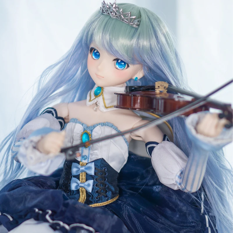 Длинные кудри синего цвета с градиентом парик для кукол 1/3 BJD SD MDD 60 см куклы сделай