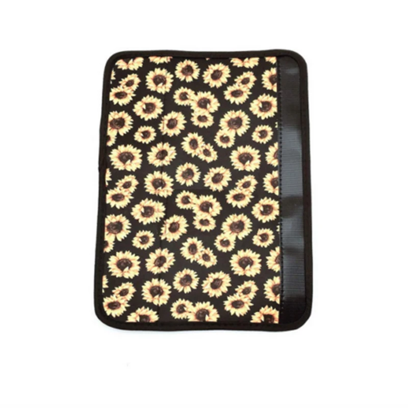 4 шт./компл. неопрен Подсолнух чехол рулевого колеса автомобиля ремень