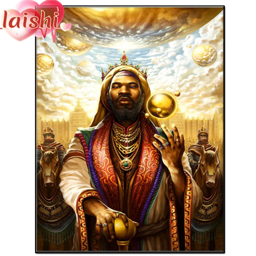 

New 5D Crystal Afro King Diamond Painting DIY Round Diamond Embroidery full round square drill Home Decoration Christmas Gift